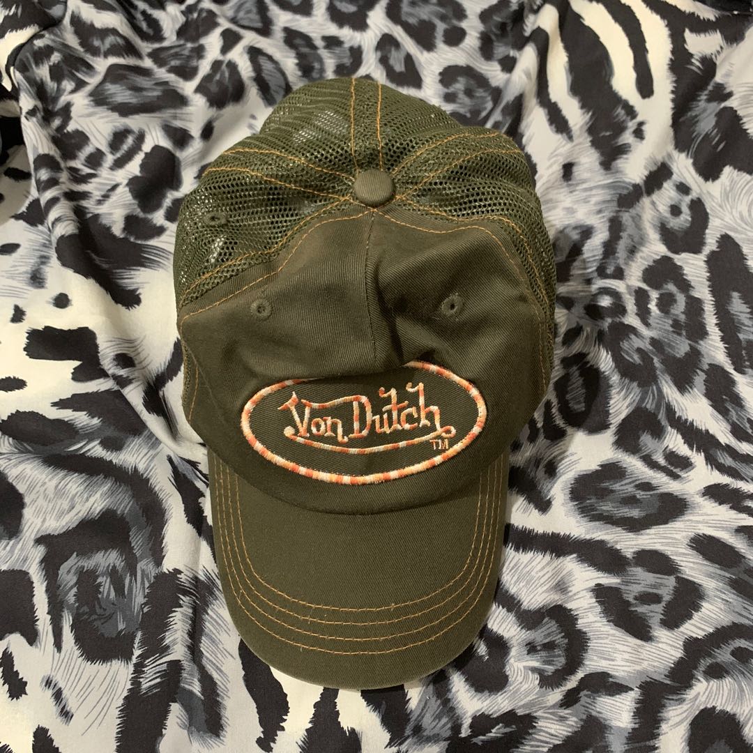 GREEN VONDUTCH TRUCKER HAT AUTH, Fesyen 