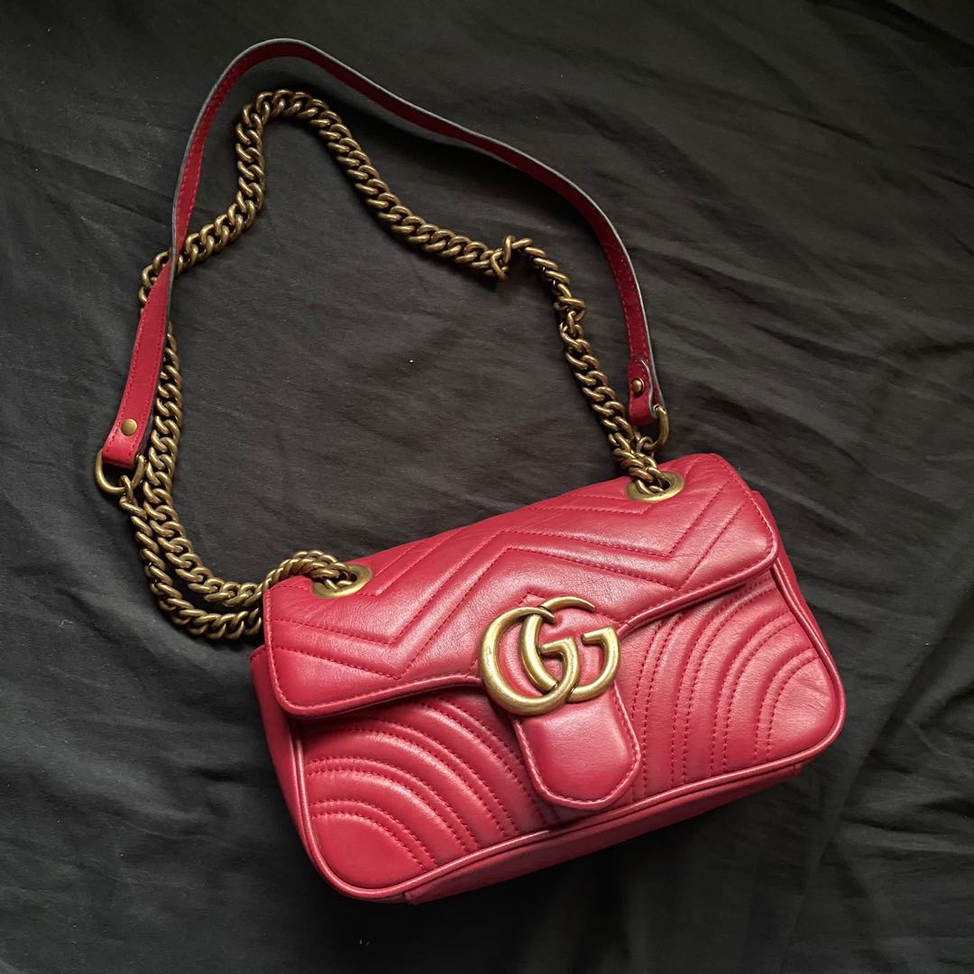 Gucci marmont mini red, Women's Fashion, Bags & Wallets, Purses & Pouches  on Carousell