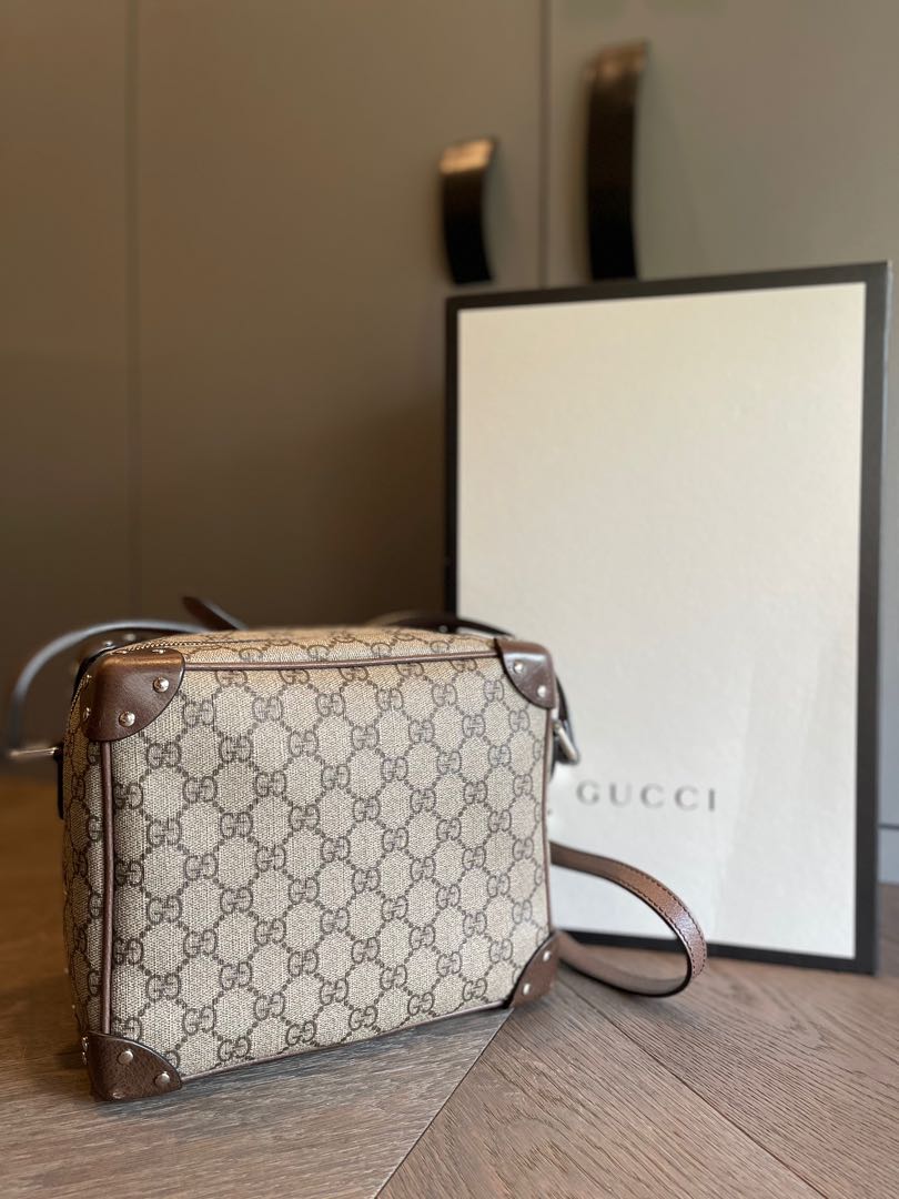 Gucci gg shoulder bag with leather details Outlet