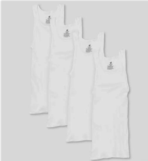 Hanes Premium Tank Top A-Shirt 4-Pack Slim Fit Fits Closer To The