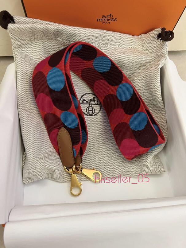 Hermes Flipperball bag strap 70cm 金扣波點肩帶, 名牌, 飾物及配件- Carousell
