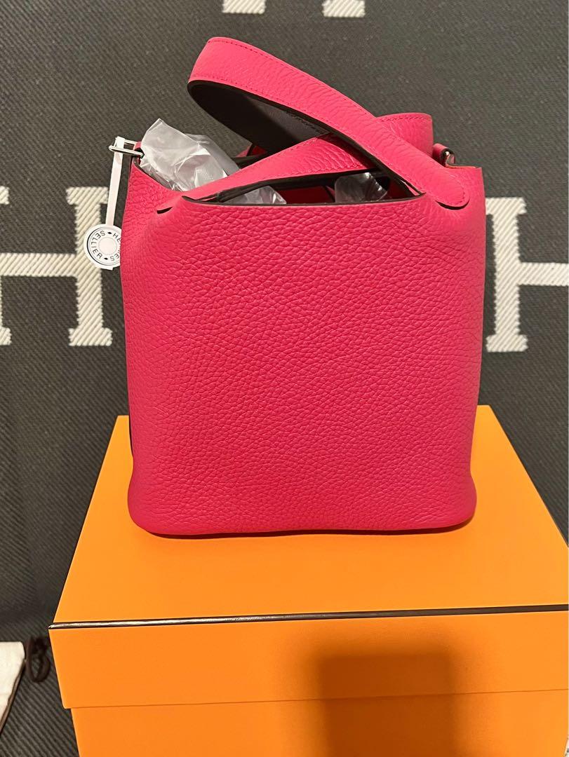 Hermes Picotin Lock Eclat bag PM Rouge sellier/Caban Clemence