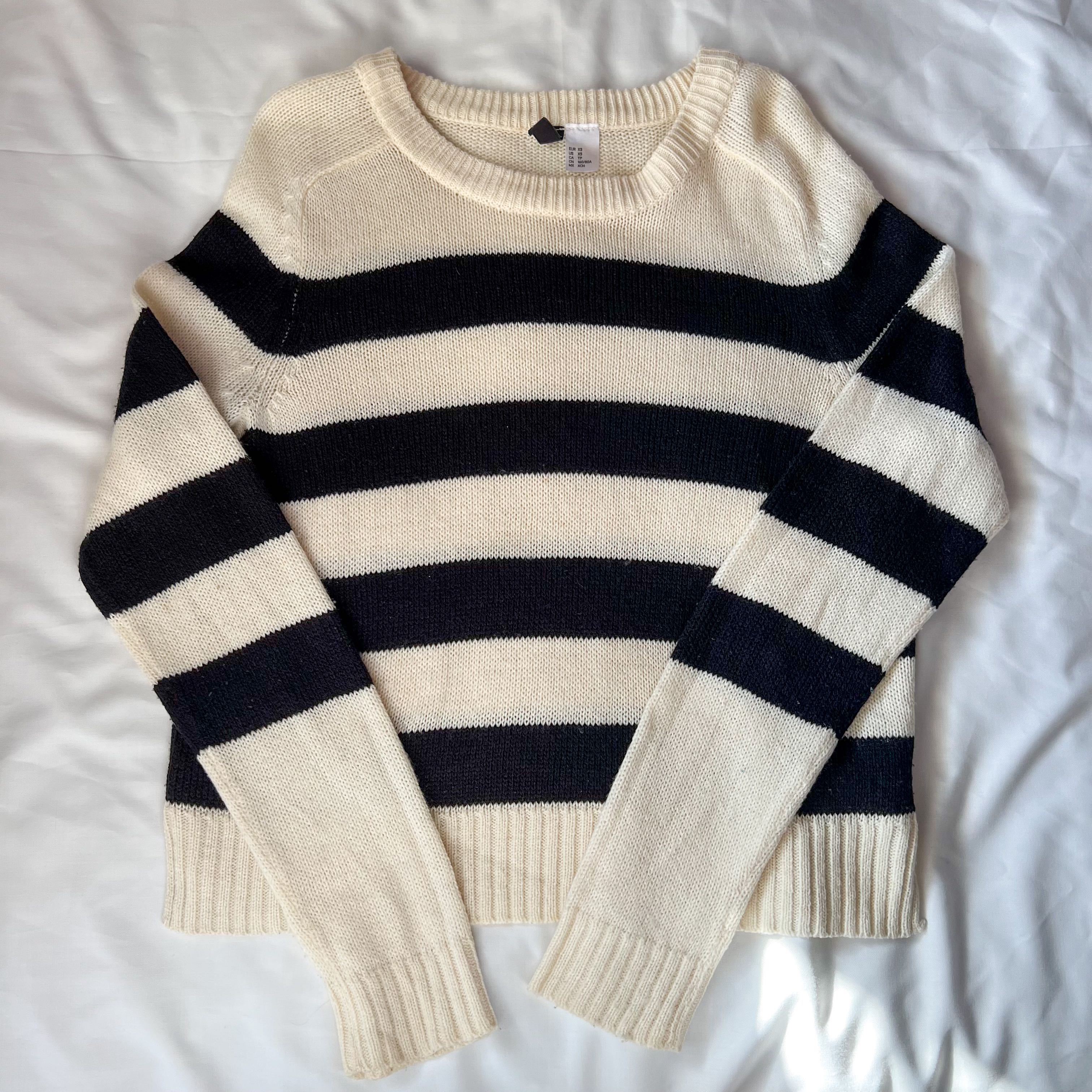 h&m striped pullover