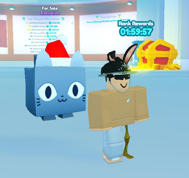 Huge Festive Cat (Pet Simulator X), Video Gaming, Gaming Accessories