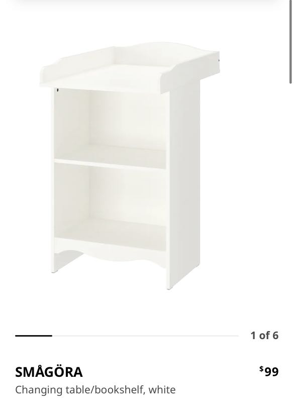 ikea changing table bookshelf