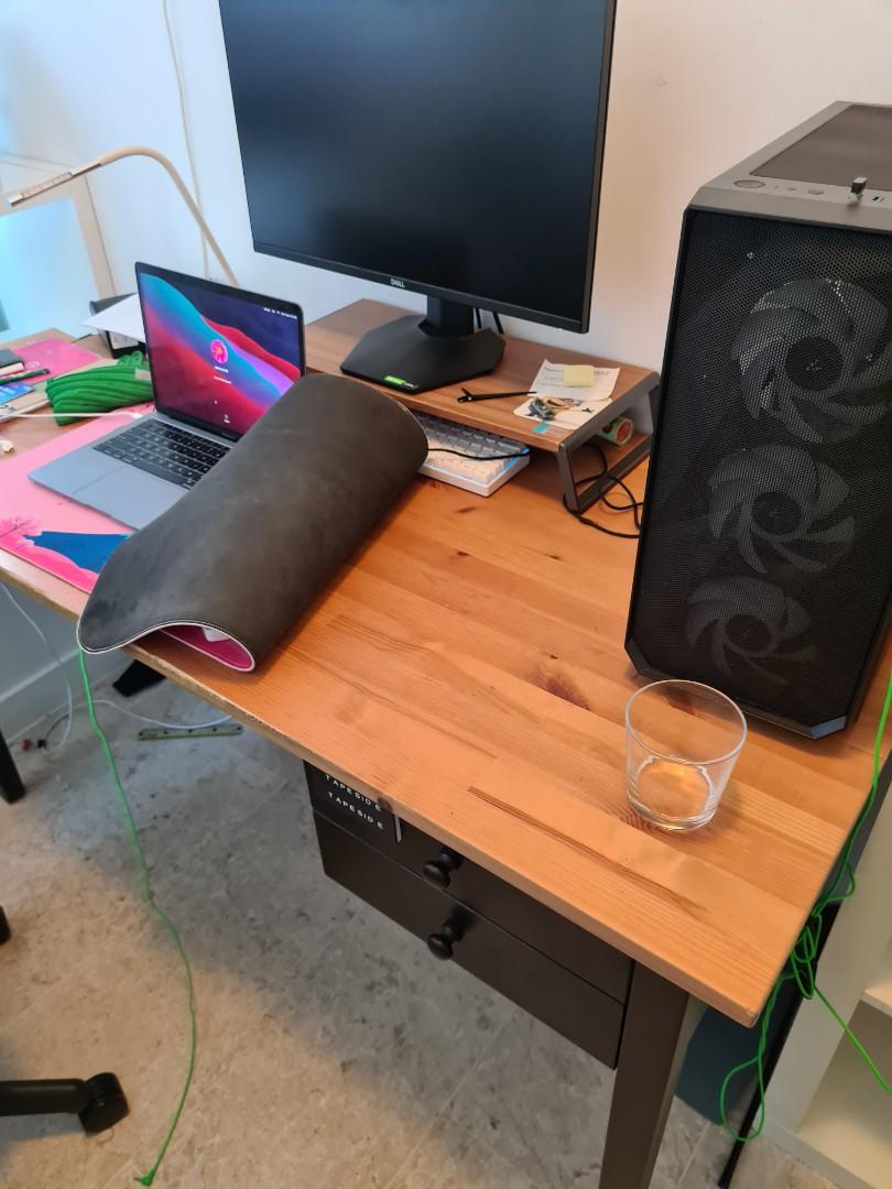 ikea solid wood desk Extra DISCOUNT, Furniture & Home Living