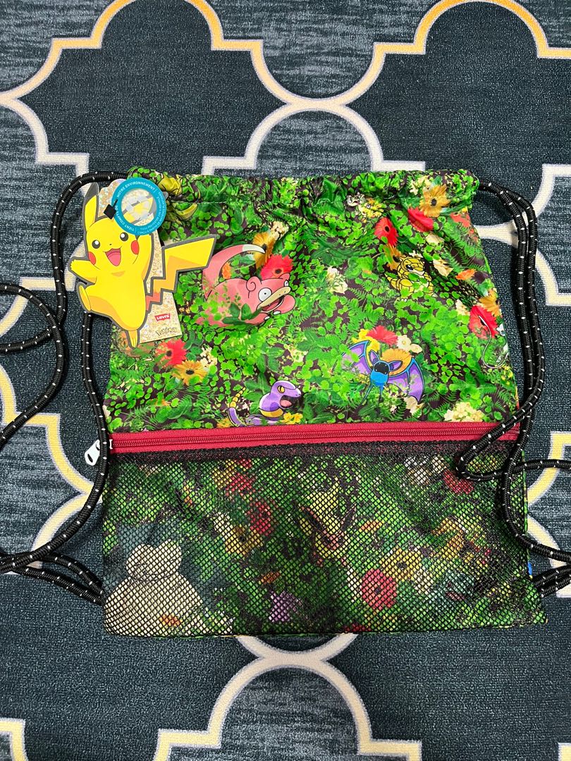 Levi's Pokemon Drawstring Bag, Luxury, Bags & Wallets on Carousell