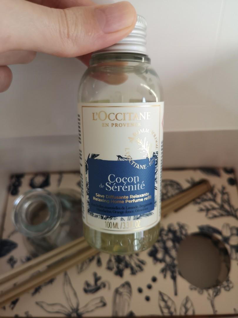 L'occitane Diffuser (Category: Home Fragrance) located in Singapore. Submitted by hellobeauteful (Listing ID 1137087880, Image 3). Description: Rest of the set looks like brand new just that the bottle of fragrance is slightly more than half full..