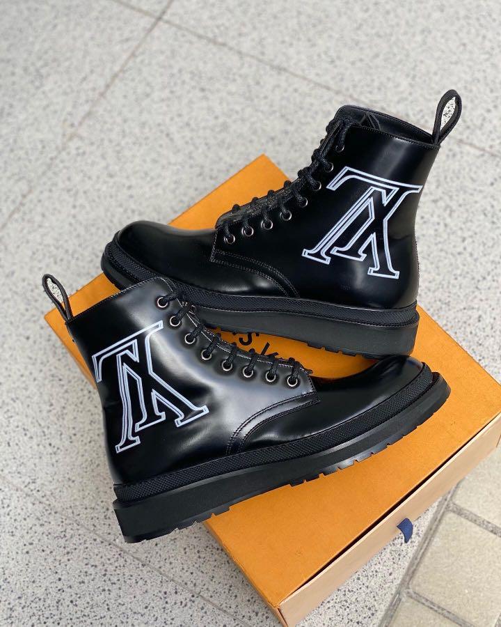 Louis Vuitton Black Ice Ankle Boot LV Fesyen Pria Sepatu