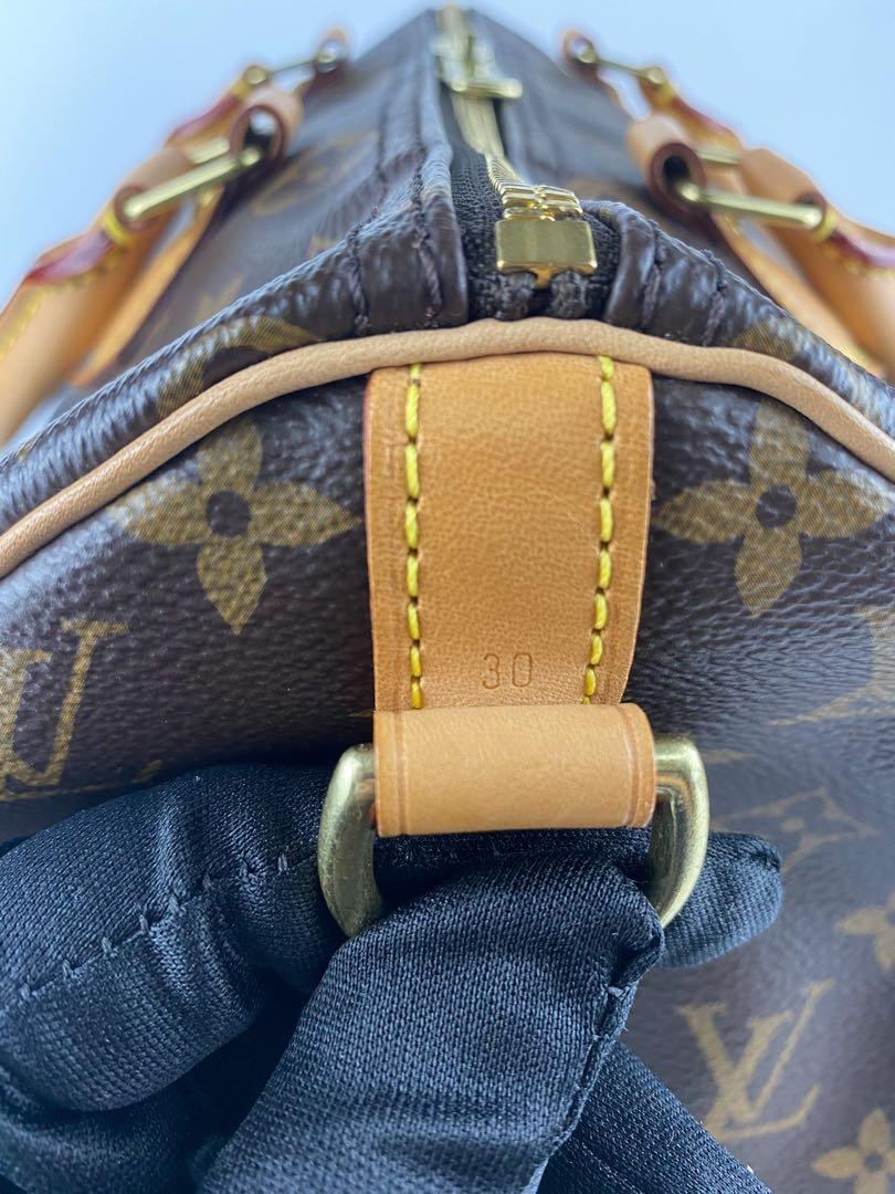 LOUIS VUITTON Speedy 30 Bandouliere Monogram Canvas Shoulder Bag Brown