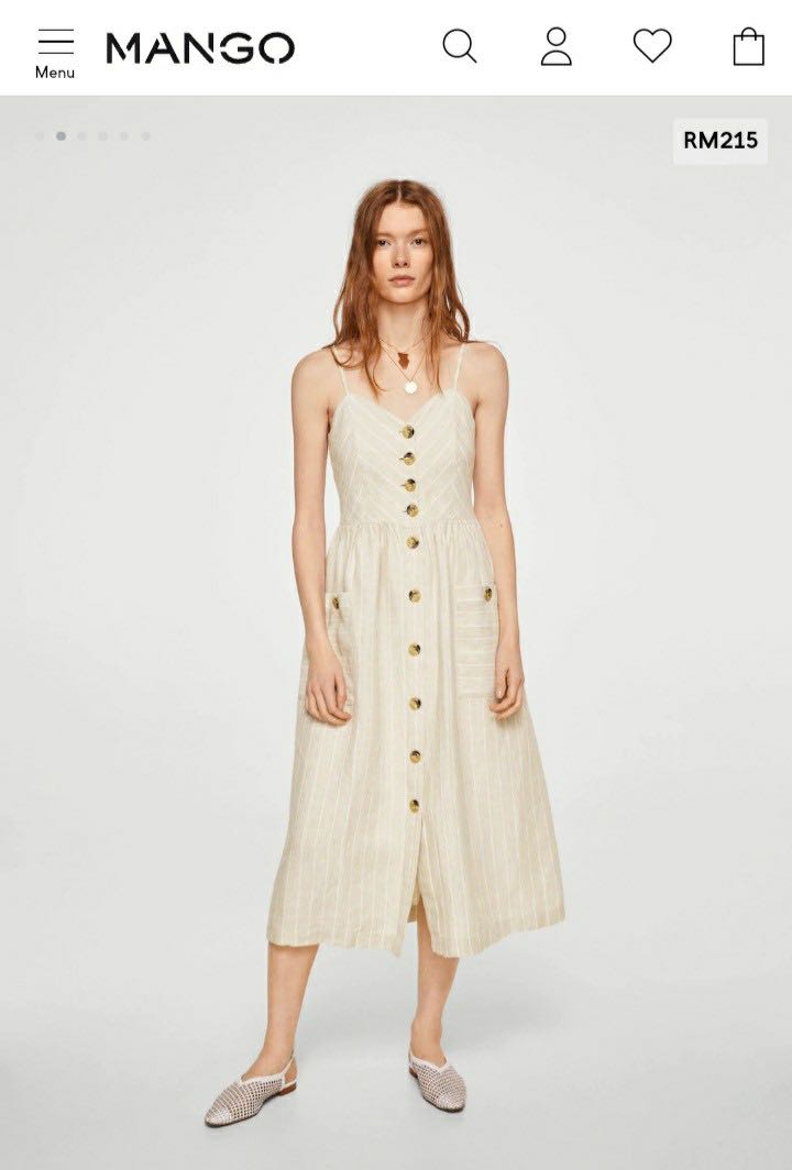 Mango shop button dress