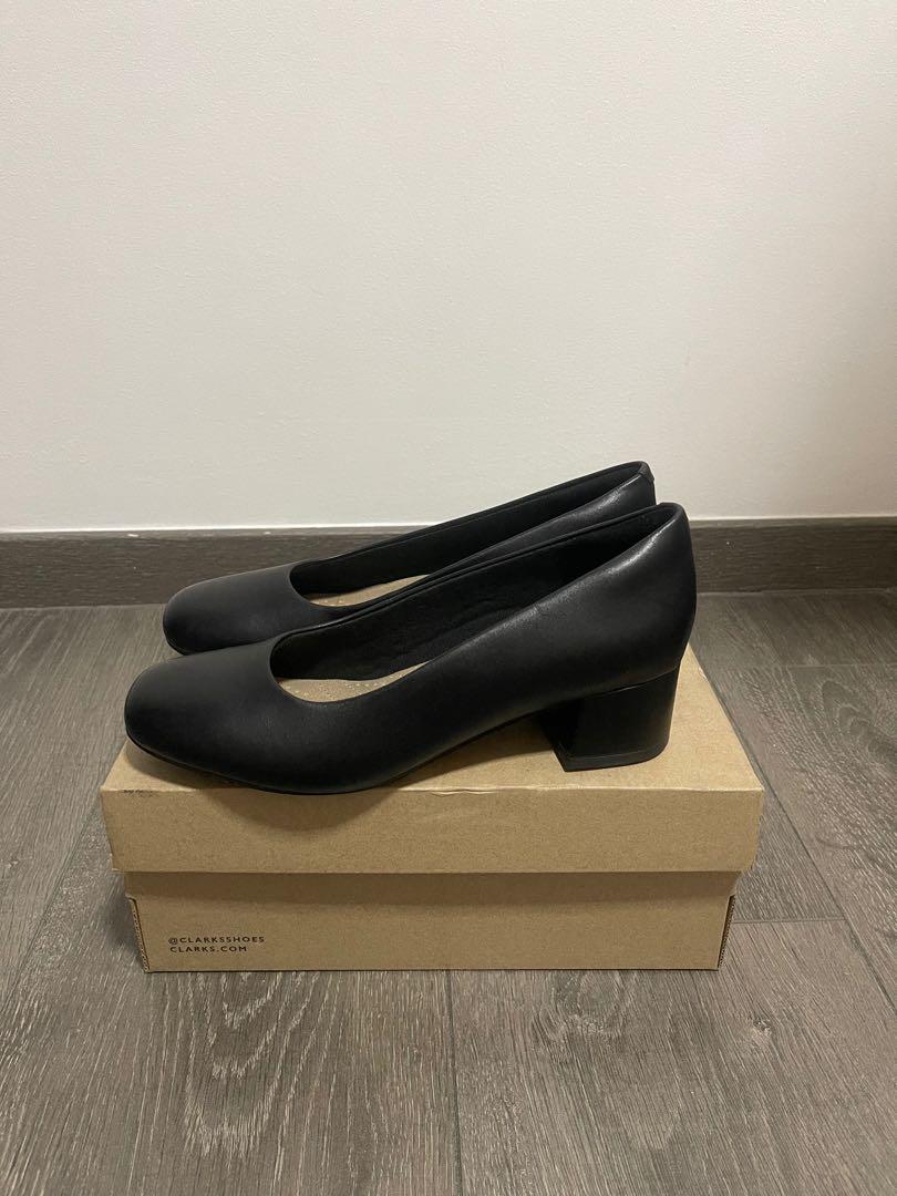Marilyn Leah Black Leather Heels, Women 
