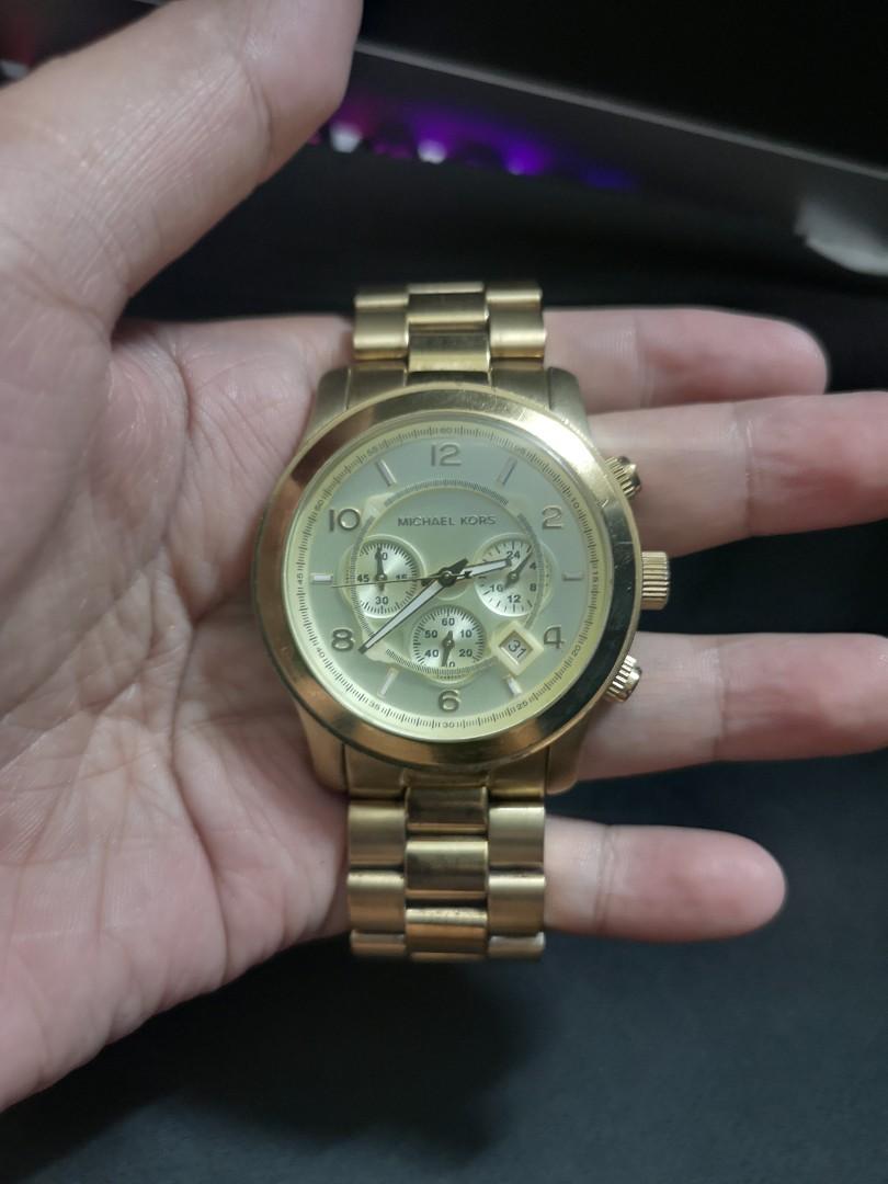 Michael Kors Gold Tone Men's Watch, Men's Fashion, Watches & Accessories,  Watches on Carousell