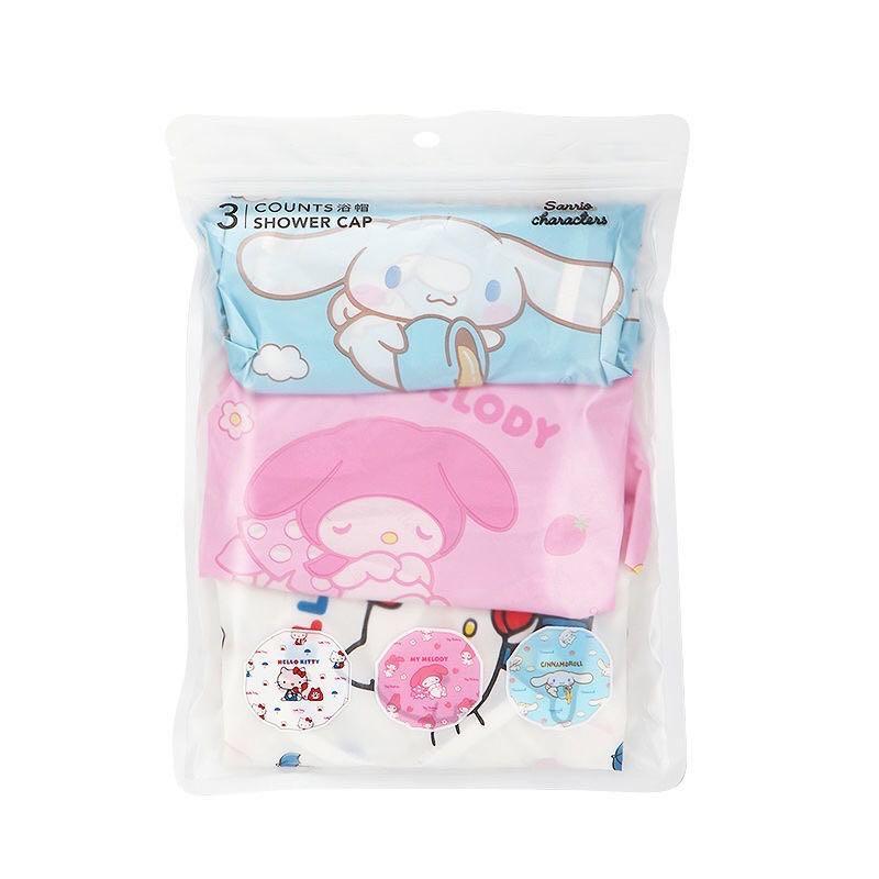 MINISO Sanrio Characters Shower Cap (3pcs), Beauty & Personal Care