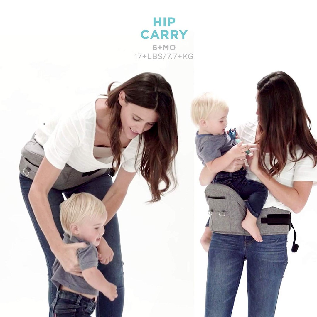 MOBY 2in1 Carrier + Hip Seat Grey (nego), Babies & Kids, Going Out