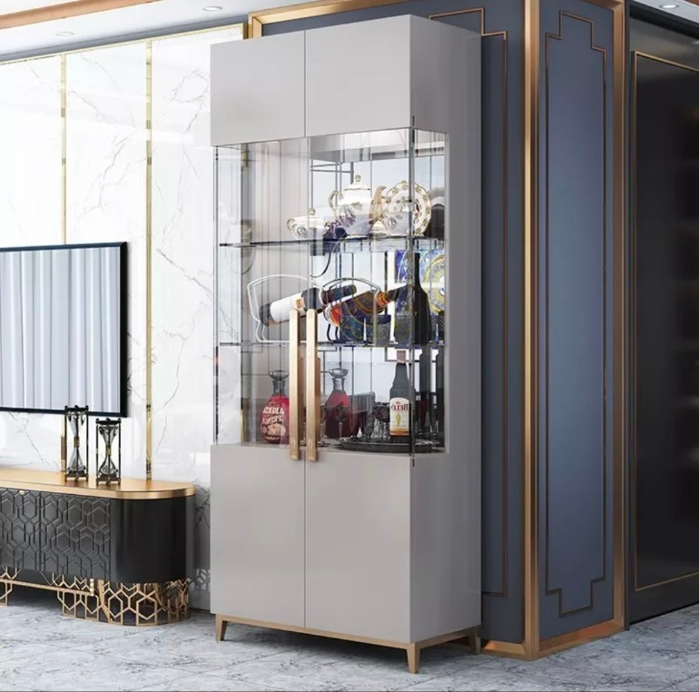 Modern Luxury style Glass Display Shelf, Furniture & Home Living ...