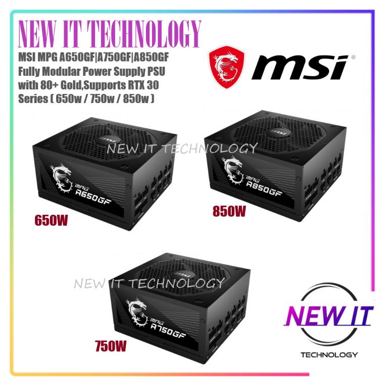  MSI MPG A850GF Gaming Power Supply - Full Modular - 80