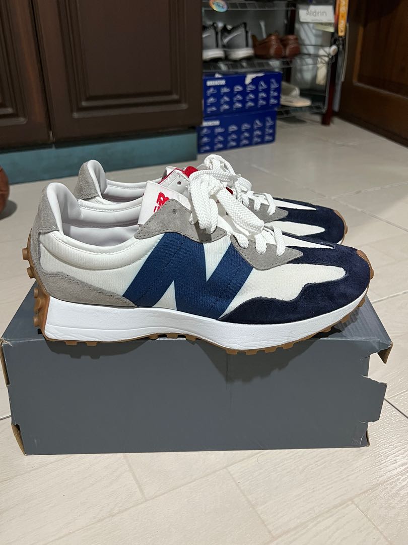 new balance 327 blue red