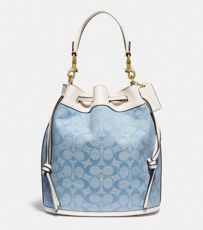 Coach baby blue bag best sale
