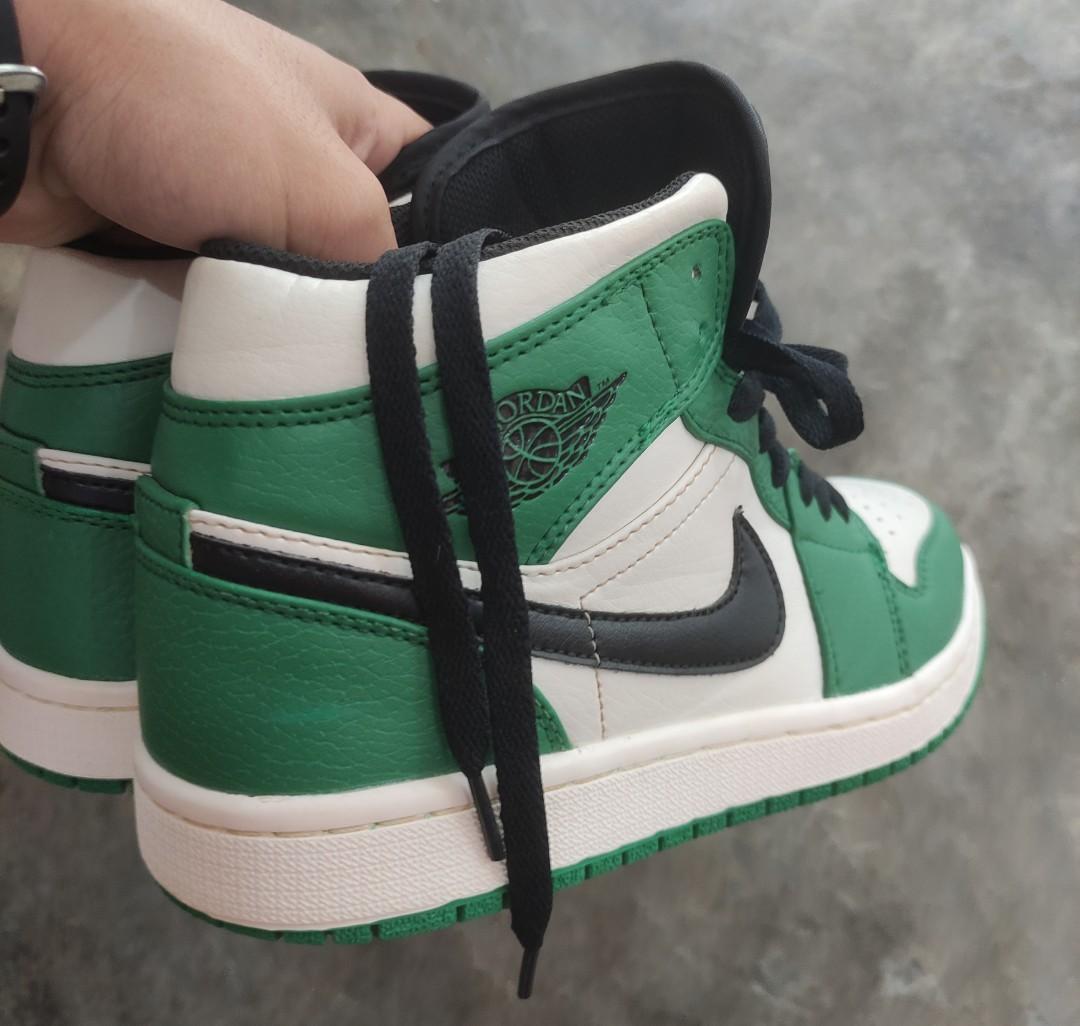 Nike air jordan 1 mid pine green second 