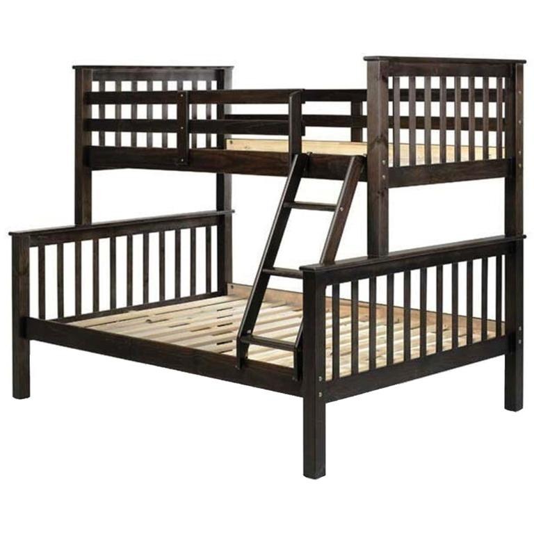 NV1200 MALAYSIAN WOOD BUNK BED, WOOD AND METAL BED FRAME, SINGLE AND