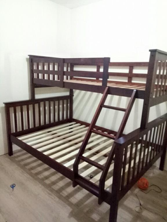NV1200 MALAYSIAN WOOD BUNK BED, WOOD AND METAL BED FRAME, SINGLE AND