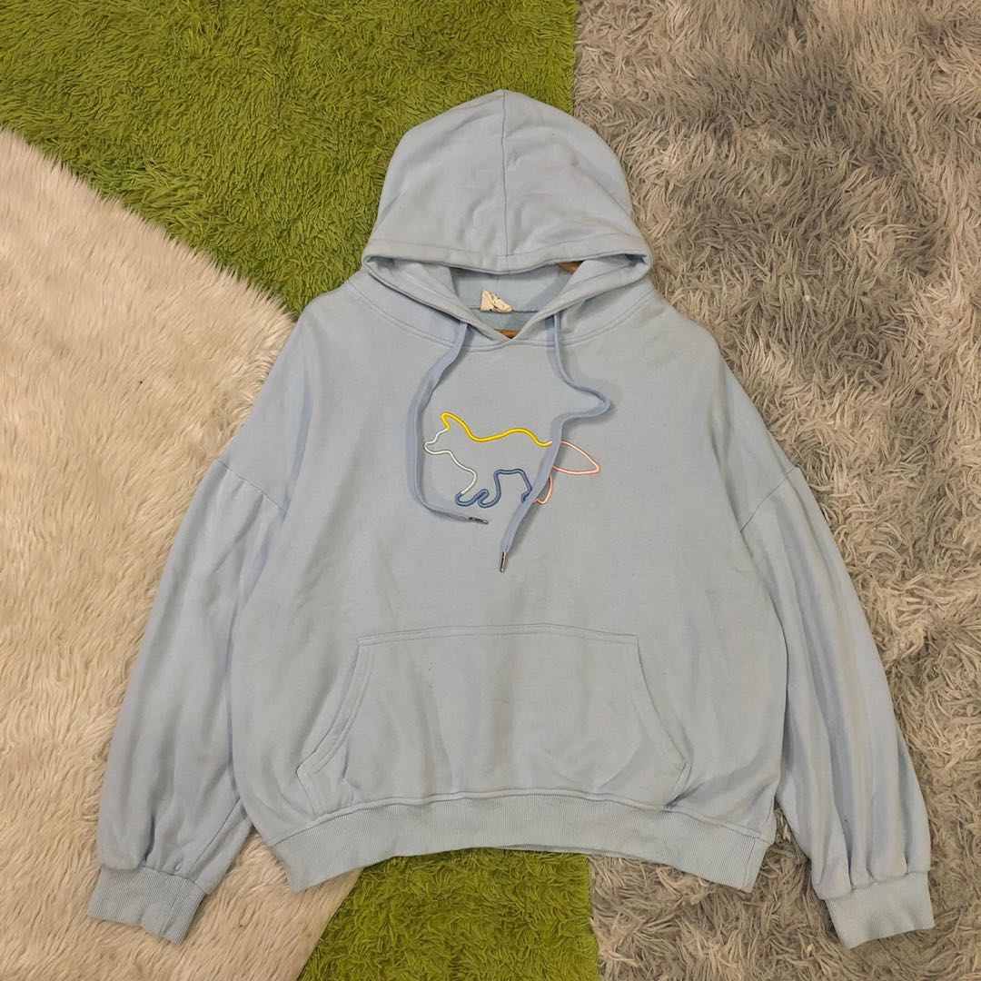 Pastel blue hoodie, Women's Fashion, Coats, Jackets and Outerwear on