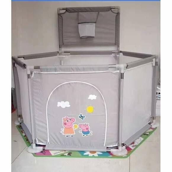 Playpen with ring and 10 pca ball (Category: Infant Playtime) located in Manila. Submitted by saguittarian06 (Listing ID 1137177417, Image 1). Description: Playpen with ring and 10 pca ball 1000💸💸 😁 Baby Play Fence Playground Baby Crawling Mat Toddler Fence Toy 0-3 Year Old Children's lndoor Playground with basketball hoop spiderman(blue) hello kitty(pink) peppa pig(gray) available Code:DT-WL-SM HK PP.