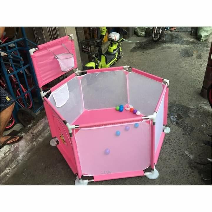 Playpen with ring and 10 pca ball (Category: Infant Playtime) located in Manila. Submitted by saguittarian06 (Listing ID 1137177417, Image 2). Description: Playpen with ring and 10 pca ball 1000💸💸 😁 Baby Play Fence Playground Baby Crawling Mat Toddler Fence Toy 0-3 Year Old Children's lndoor Playground with basketball hoop spiderman(blue) hello kitty(pink) peppa pig(gray) available Code:DT-WL-SM HK PP.