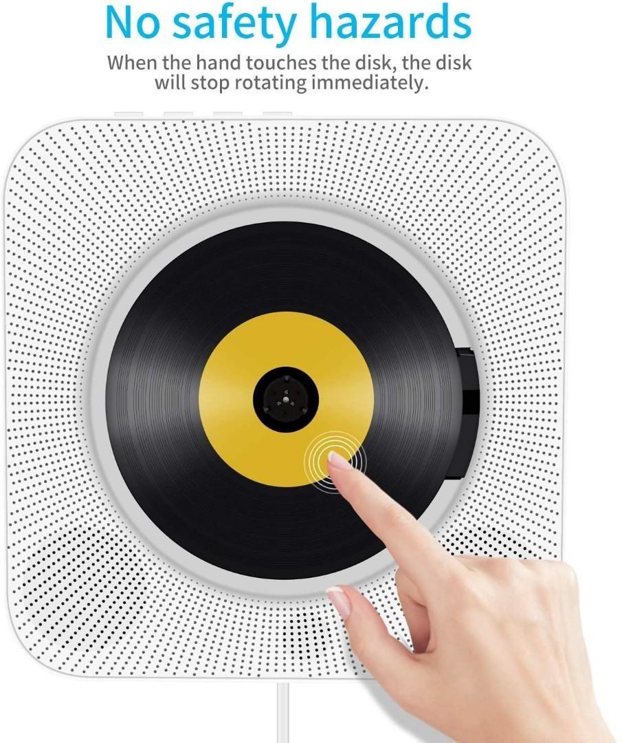 Portable CD Player, Tenswall Wall Mountable Bluetooth Builtin HiFi