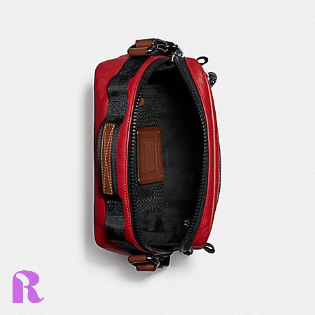 Pacer top handle sale crossbody with coach patch