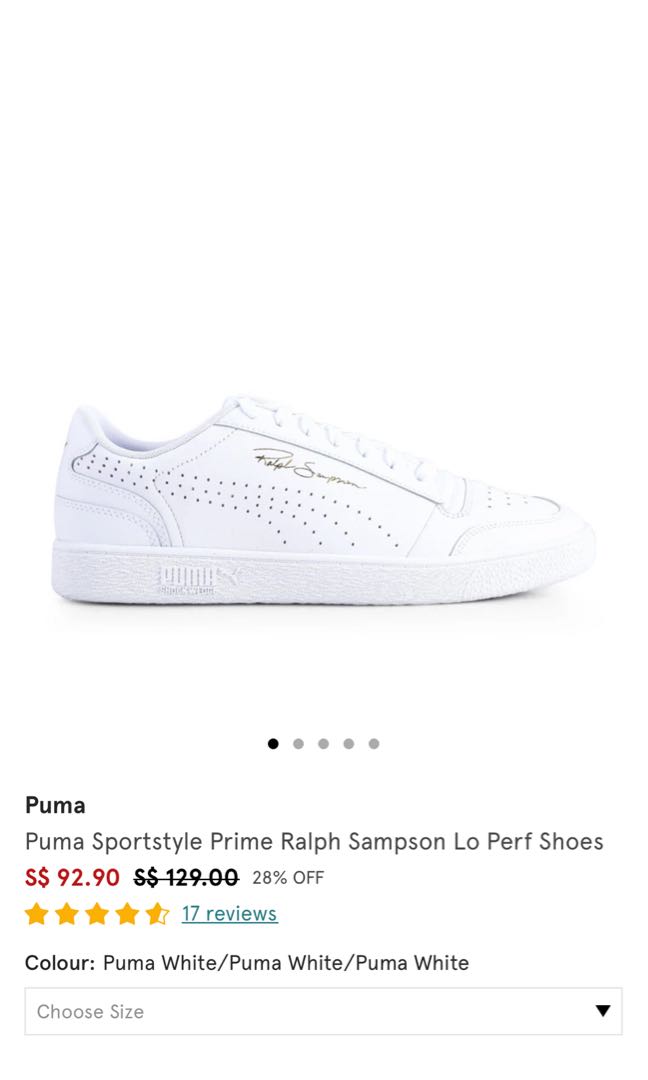 Puma white sneakers , unisex Size UK8 