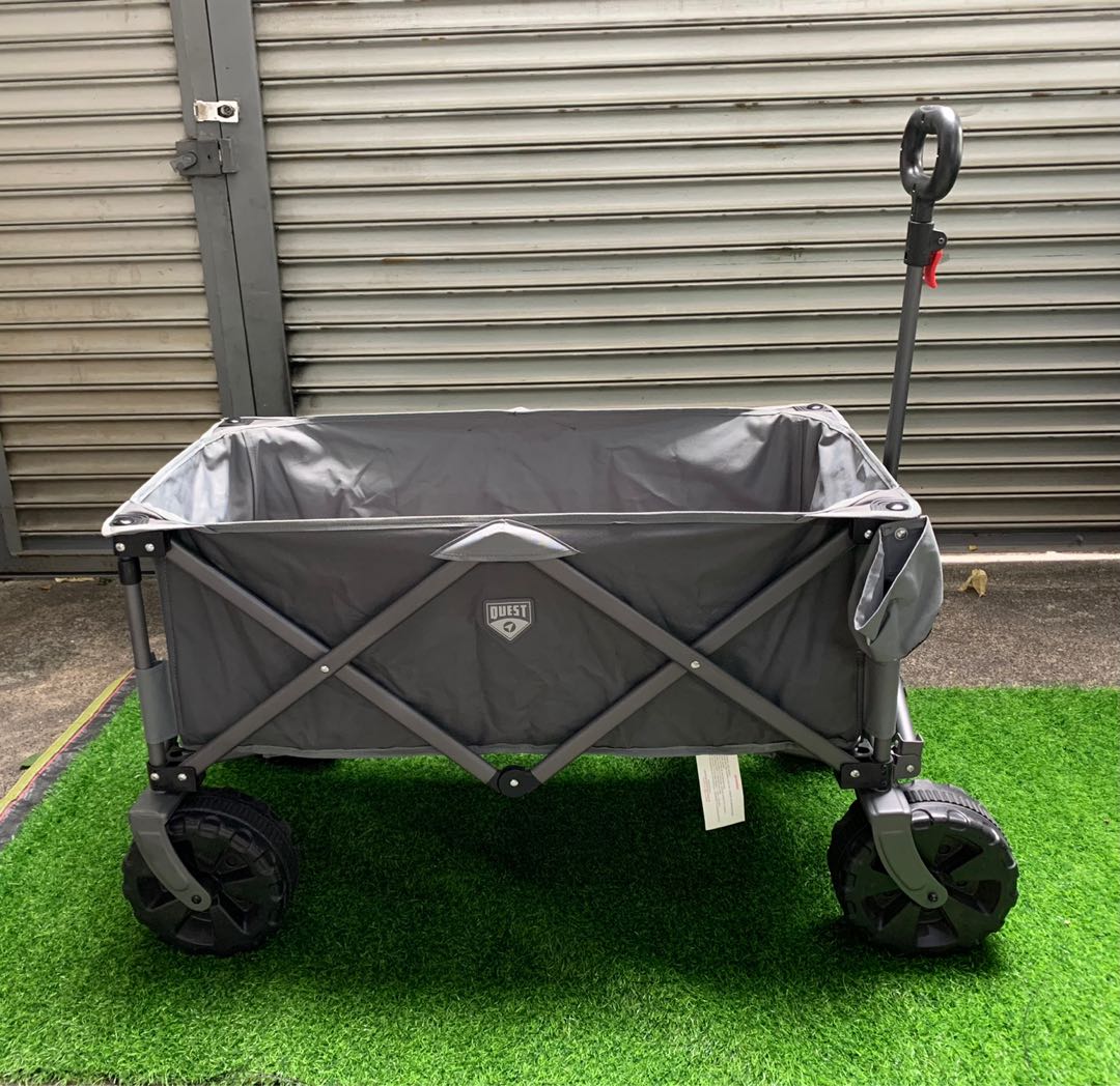 Quest Folding Wagon, Beach Wagon, Gray, Furniture & Home Living