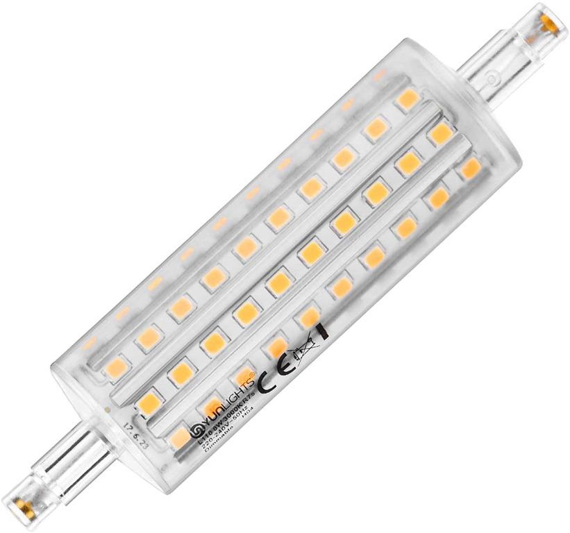 R7s LED Bulb 118mm Dimmable - YUNLIGHTS R7s LED Bulb, 220-240V 8W (80W  Halogen Bulbs Replacement)