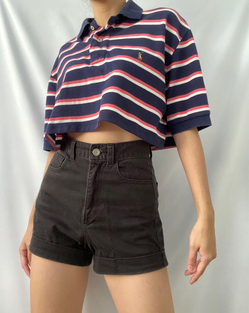 ralph lauren cropped polo