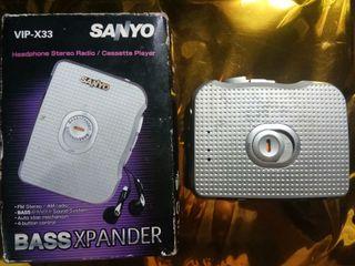 Untested Sanyo Bass Xpander Cassette Player