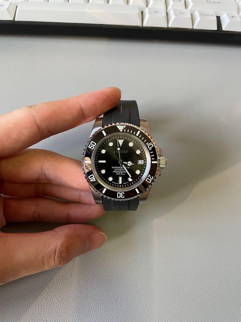 Seiko Mod “Submariner” 40mm case, Men's Fashion, Watches on Carousell