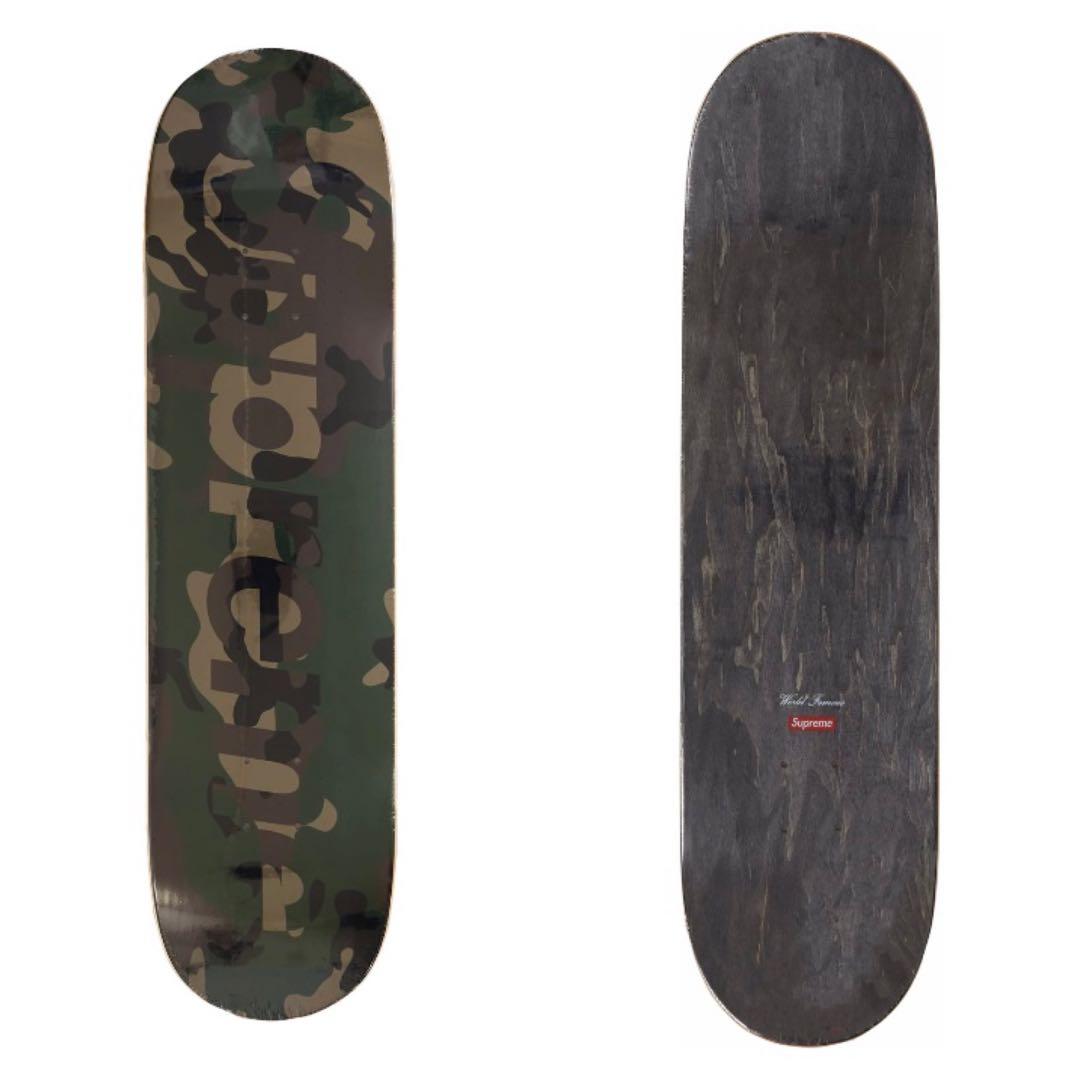 Supreme camo logo skateboard deck (woodland camo), Sports