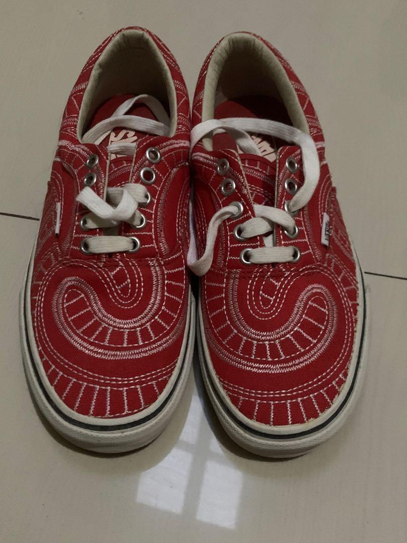 SUPREME X VANS Uptown Era Spiral Red No Box