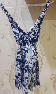 Tanktop Biru Bunga - Mini dress