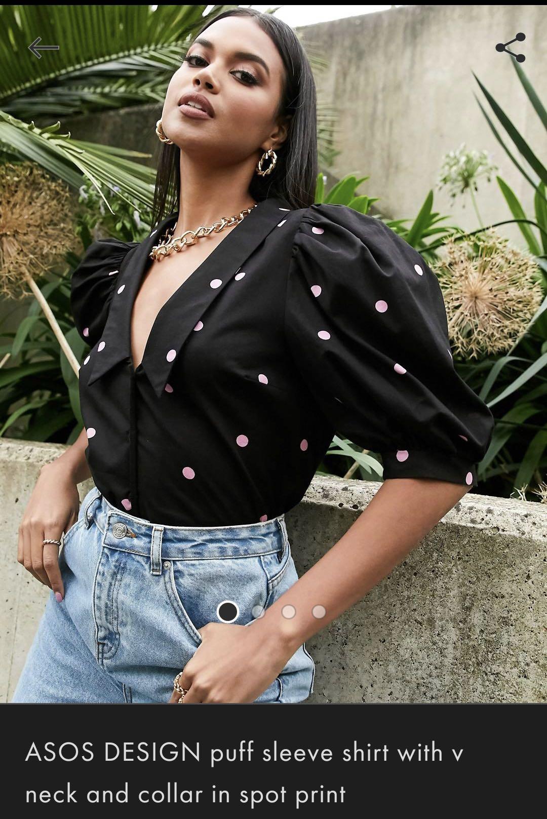 asos puff sleeve top