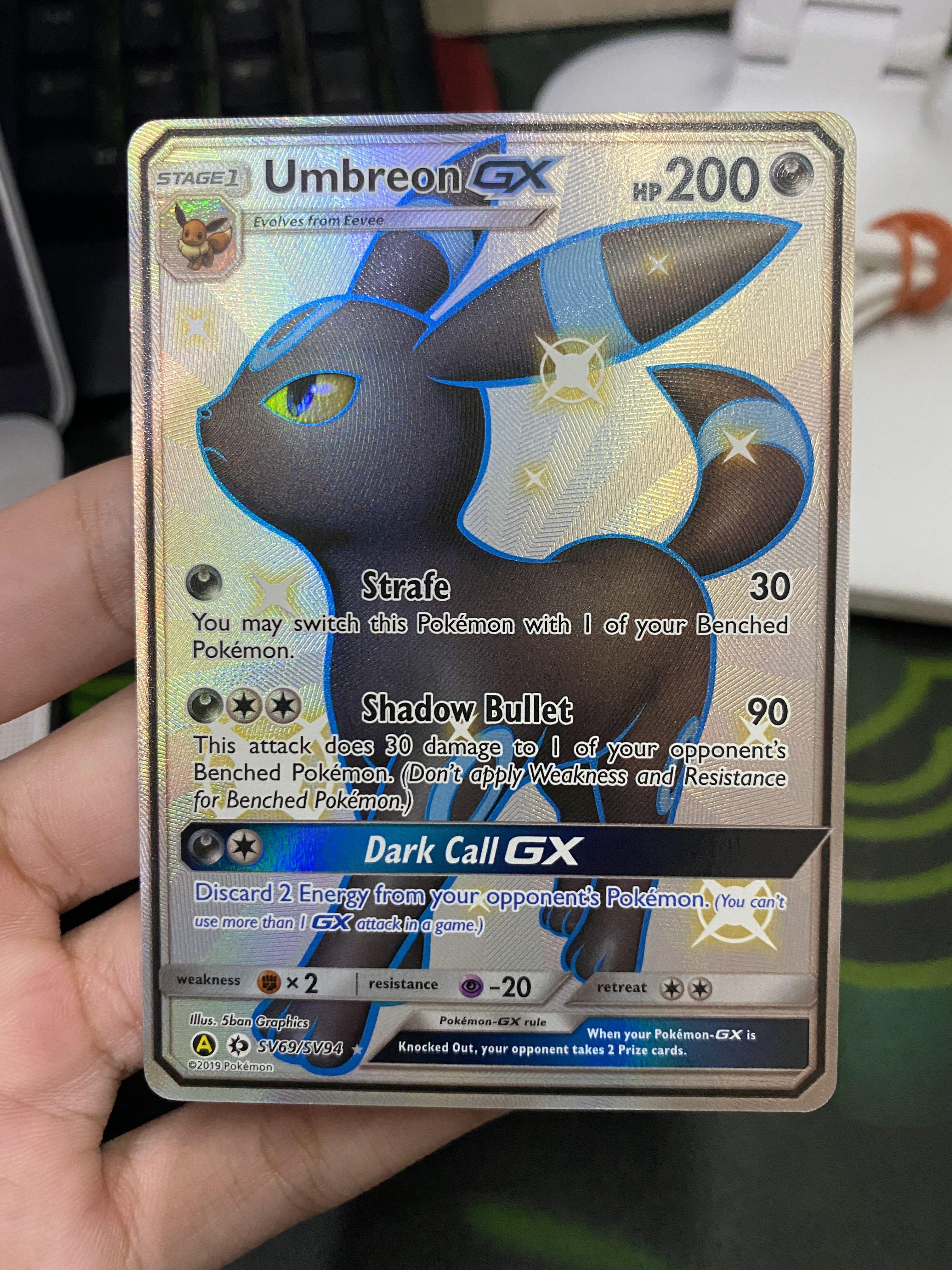 Umbreon GX SV Pokemon Hidden Fates Hobbies Toys Toys Games On Carousell