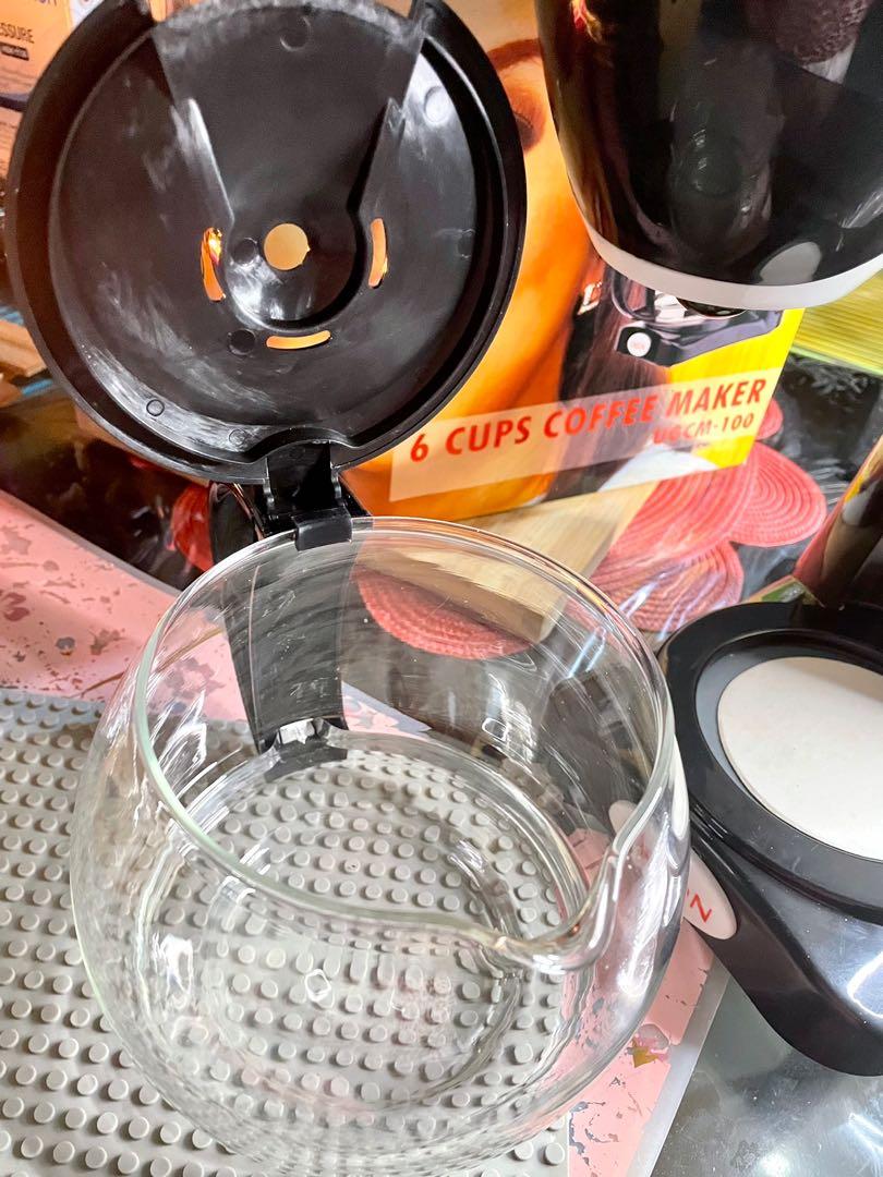 Union 6 cups coffee maker, with swing out filter basket, anti drip