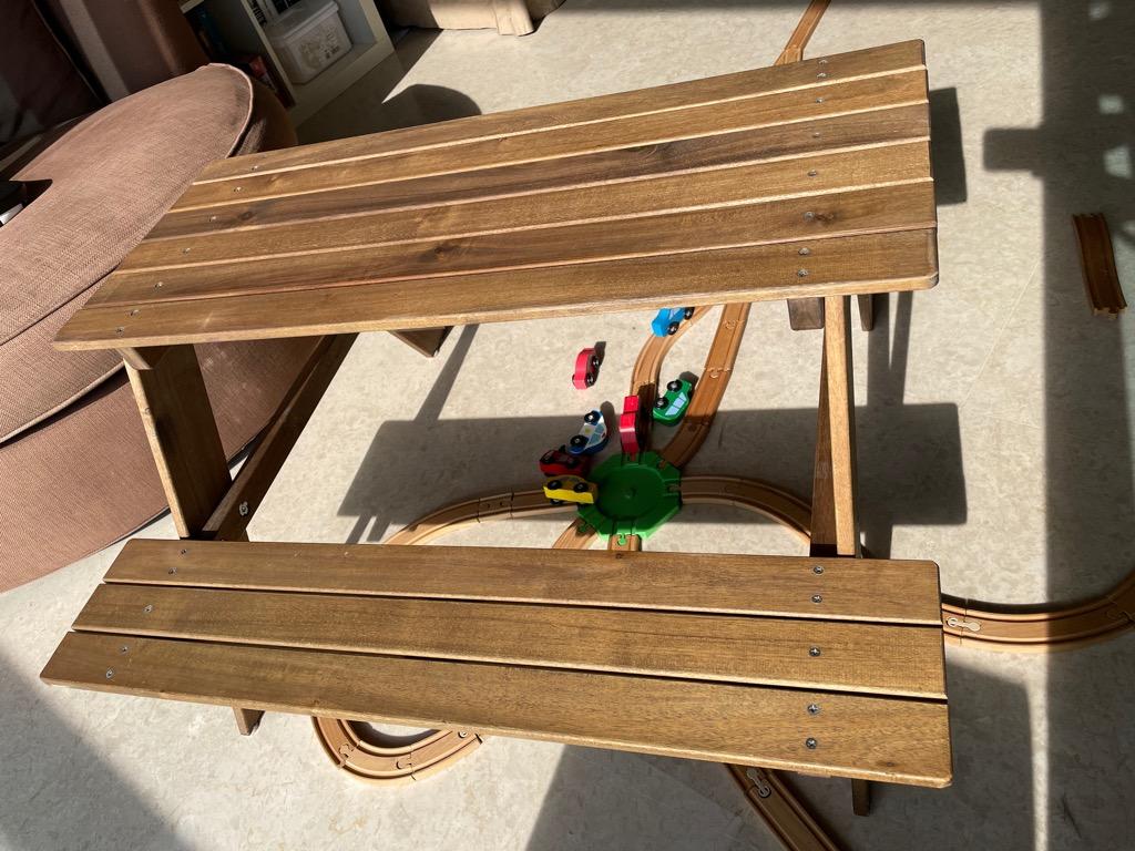 RESÖ children's picnic table, light brown stained - IKEA