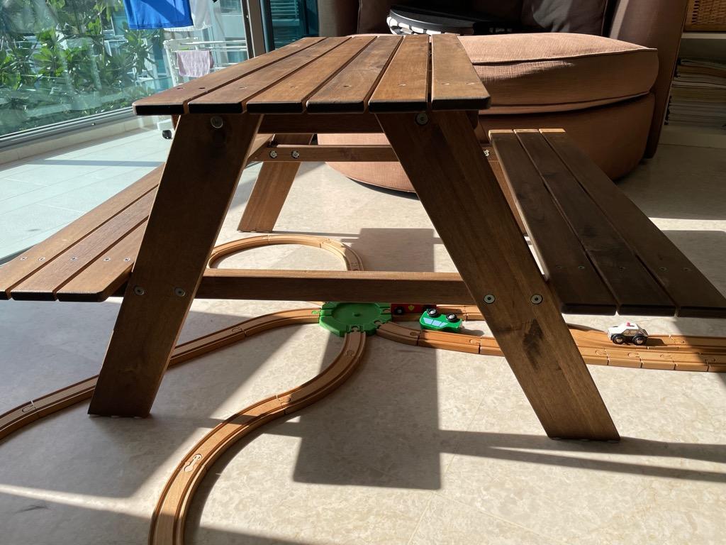 RESÖ children's picnic table, light brown stained - IKEA