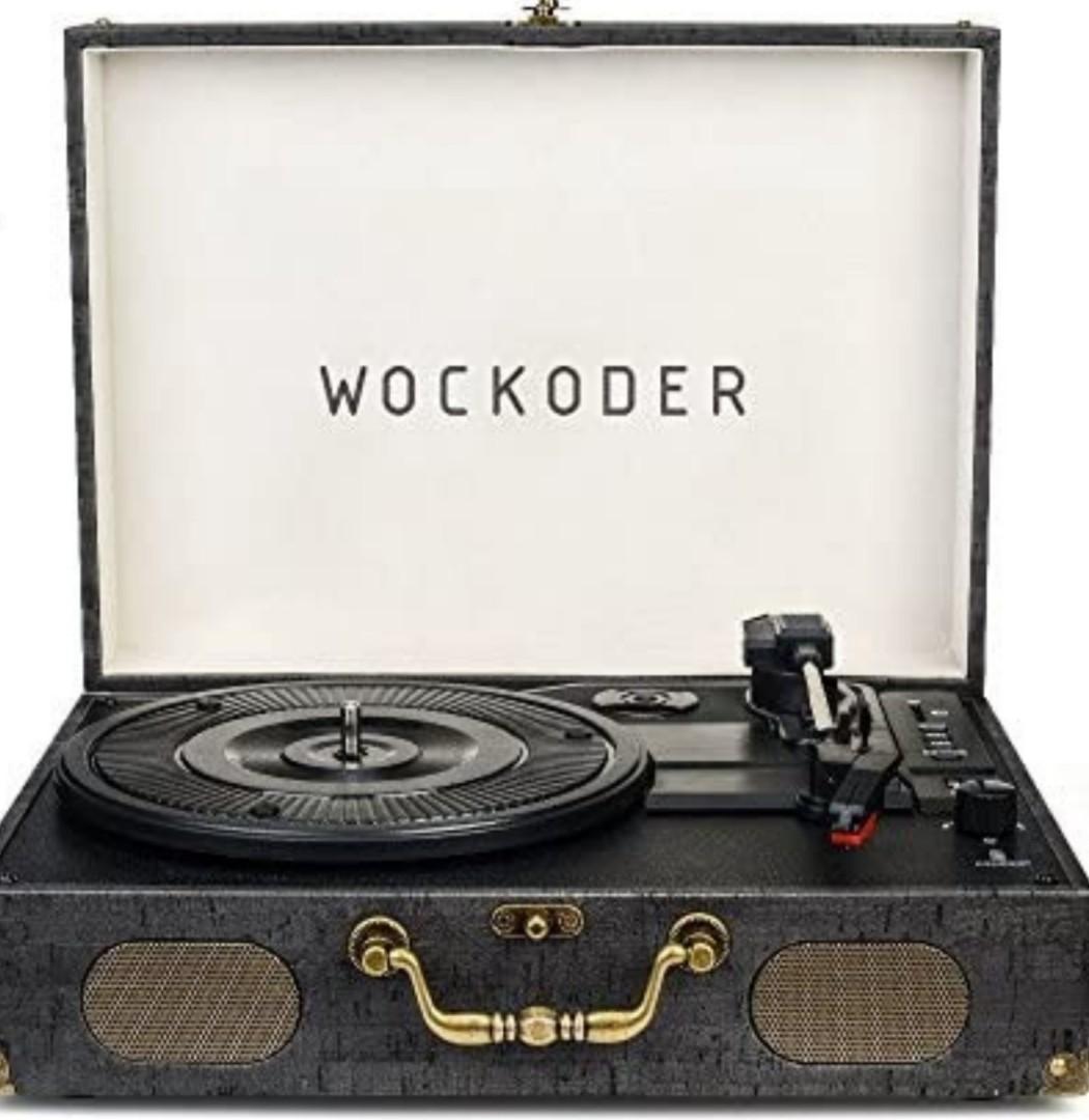 WOCKODER Record Player Turntable Bluetooth Vinyl Player with Speakers