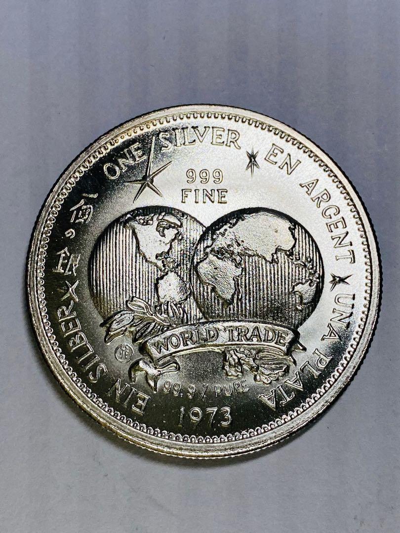 World Trade Standard 1 Troy Ounce (Category: Currency) located in Oroquieta. Submitted by conmarmalmis (Listing ID 1137089134, Image 2). Description: One Troy ounce pure .999 fine silver World Trade Standard silver coin featuring assayed balance scale reverse design. In mint condition! I have 2 coins, selling each at 5,000 pesos. Thanks for looking..