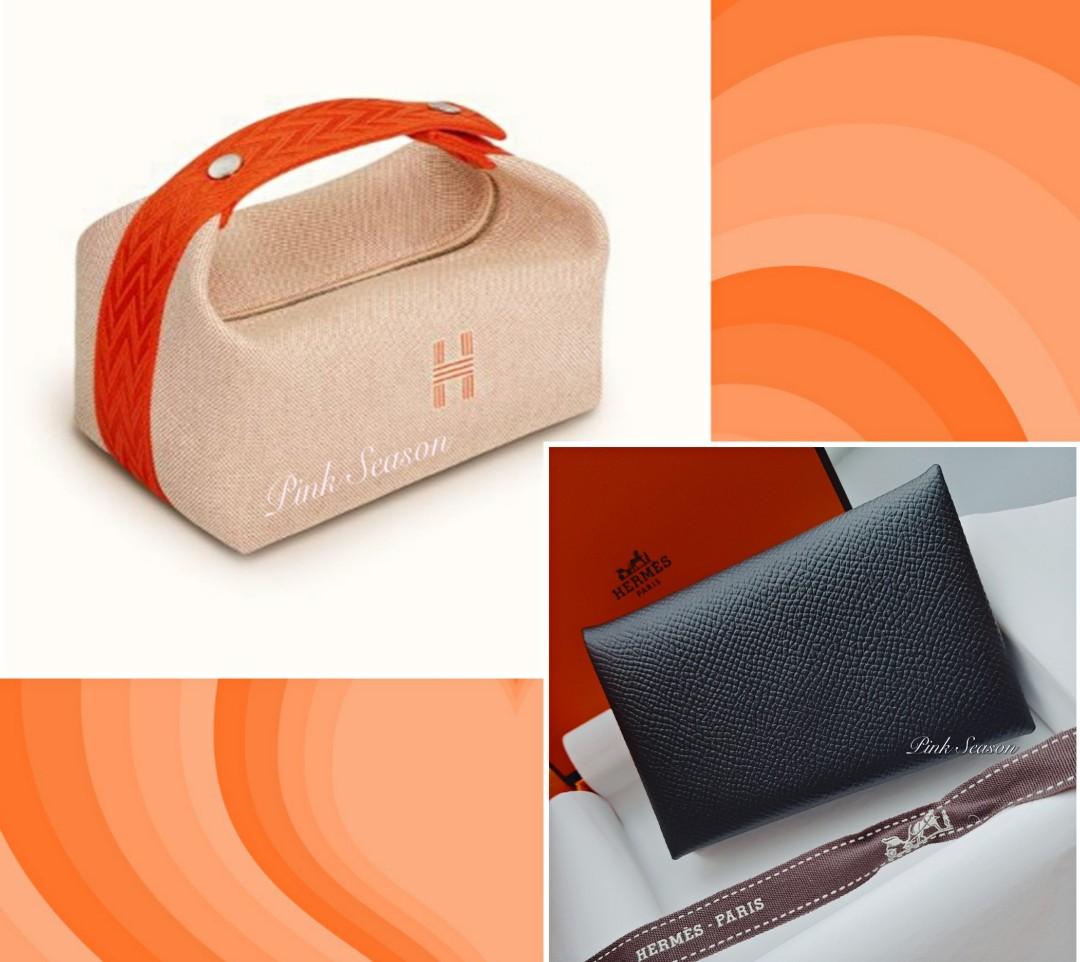 Hermès Bride-A-Brac Small Travel Case - Orange Cosmetic Bags