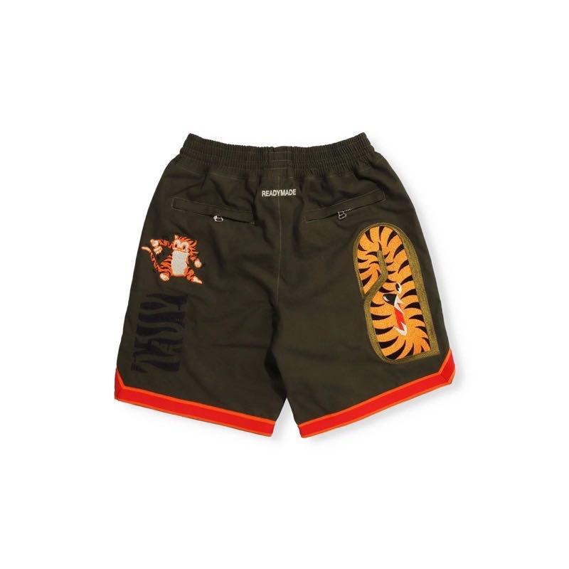 BAPE X READYMADE 】TIGER SHARK BASKETBALL SHORTS 老虎鯊魚短褲, 他