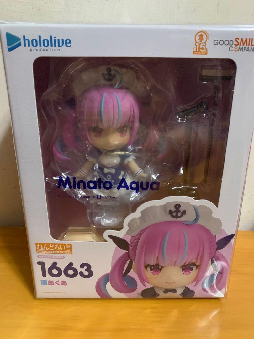 全新日版goodsmile Hololive黏土人土人1663 Nendoroid 湊阿庫婭虛擬偶像vtuber Minato Aqua 興趣及遊戲 玩具 遊戲類 Carousell